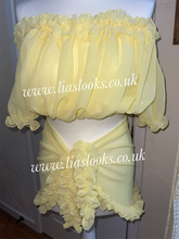 Load image into Gallery viewer, Frilly Ruffle Lemon Two Piece Set