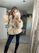 Load image into Gallery viewer, Sandy Beige Romani Coat (Faux Fur)