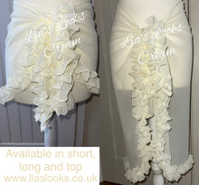 Load image into Gallery viewer, Frilly Ruffle Cream Sarong