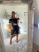 Load image into Gallery viewer, Frilly Ruffle Black Sarong