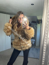 Load image into Gallery viewer, Caramel Romani Coat (Faux Fur)
