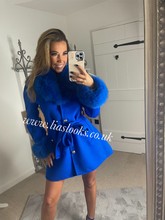 Load image into Gallery viewer, Royal Blue Wool & Cashmere Coat