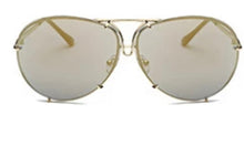 Load image into Gallery viewer, Gold Oversized Porsha Sunglasses
