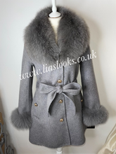 Load image into Gallery viewer, Silver Grey Wool & Cashmere Coat