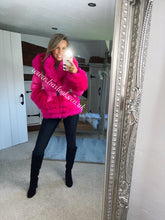 Load image into Gallery viewer, Hot Pink Romani Coat (Faux Fur)