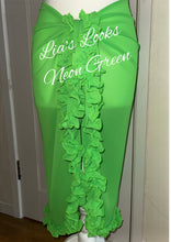 Load image into Gallery viewer, Frilly Ruffle Neon Green Sarong
