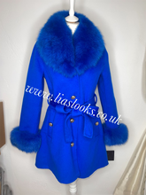 Load image into Gallery viewer, Royal Blue Wool & Cashmere Coat