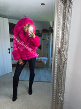 Load image into Gallery viewer, Hot Pink Romani Coat (Faux Fur)
