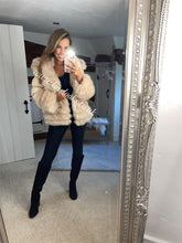 Load image into Gallery viewer, Sandy Beige Romani Coat (Faux Fur)