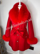 Load image into Gallery viewer, Ruby Red Wool & Cashmere Coat