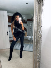 Load image into Gallery viewer, Ebony Black Romani Coat (Faux Fur)