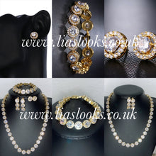 Load image into Gallery viewer, Bling Tennis Chain Necklace - Gold (+ Free Earrings)