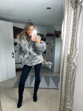 Load image into Gallery viewer, Silver Grey Romani Coat (Faux Fur)