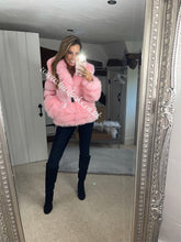 Load image into Gallery viewer, Candy Floss Pink Romani Coat (Faux Fur)
