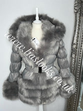 Load image into Gallery viewer, Silver Grey Romani Coat (Faux Fur)