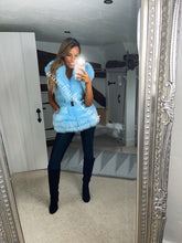 Load image into Gallery viewer, Baby Blue Romani Coat (Faux Fur)