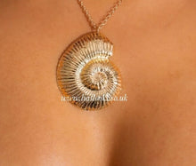 Load image into Gallery viewer, Large Gold Shell Necklace (CLEARANCE)

