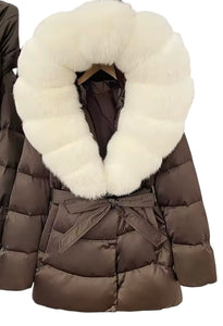 Luxe Fur Midi Puffer Coat