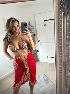 Honey Checkered Bikini