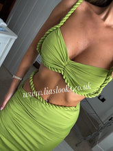 Load image into Gallery viewer, Olive Rope Maxi Skirt Set
