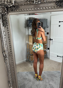 Lemon Frilly Ruffle High Waist Bikini