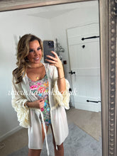 Load image into Gallery viewer, Beige Flower Swimsuit
