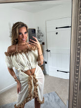 Load image into Gallery viewer, Frilly Ruffle Cream/Honey Combo Sarong
