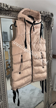 Load image into Gallery viewer, Puffer Hooded Gilet Coat (Beige)
