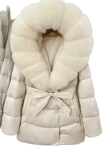 Luxe Fur Midi Puffer Coat