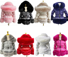 Load image into Gallery viewer, CHILDREN’S - Midnight Blue Romani Coat (Faux Fur)
