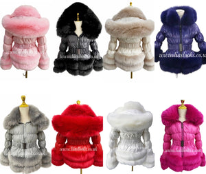 CHILDREN’S - Midnight Blue Romani Coat (Faux Fur)