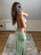 Load image into Gallery viewer, Pistachio Luxe Beaded Detailed Bikini &amp; Skirt Skirt

