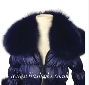 CHILDREN’S - Midnight Blue Romani Coat (Faux Fur)