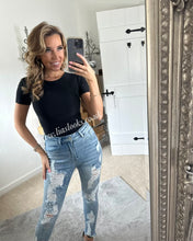 Load image into Gallery viewer, Diamanté Ripped Jeans
