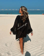 Load image into Gallery viewer, Black Frilly Ruffle High Waist Bikini
