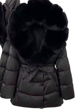 Load image into Gallery viewer, Luxe Fur Midi Puffer Coat
