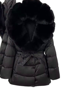 Luxe Fur Midi Puffer Coat