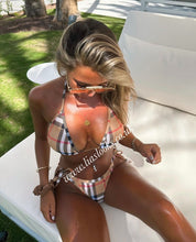 Load image into Gallery viewer, Honey Checkered Bikini
