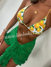 Load image into Gallery viewer, Frilly Ruffle Emerald Green Sarong
