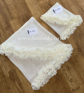 Frilly Ruffle Cream Sarong