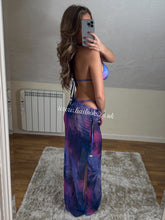 Load image into Gallery viewer, Purple Multi Print Bikini &amp; Skirt Set
