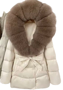Luxe Fur Midi Puffer Coat