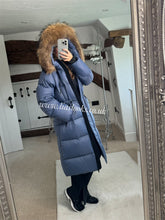 Load image into Gallery viewer, Fur Drawstring Hooded Puffer Coat (Long Line)
