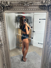 Load image into Gallery viewer, Black Frilly Ruffle High Waist Bikini
