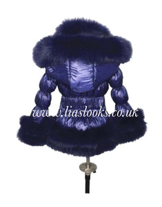 CHILDREN’S - Midnight Blue Romani Coat (Faux Fur)