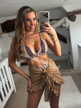Load image into Gallery viewer, Brown Stripe High Waisted Bikini
