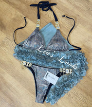 Load image into Gallery viewer, Frilly Ruffle Silver Sarong (CLEARANCE)
