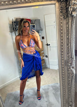 Load image into Gallery viewer, Frilly Ruffle Royal Blue Sarong
