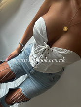 Load image into Gallery viewer, White Corset Top (CLEARANCE)
