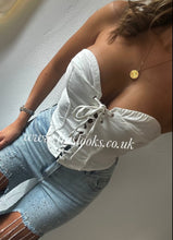 Load image into Gallery viewer, White Corset Top (CLEARANCE)
